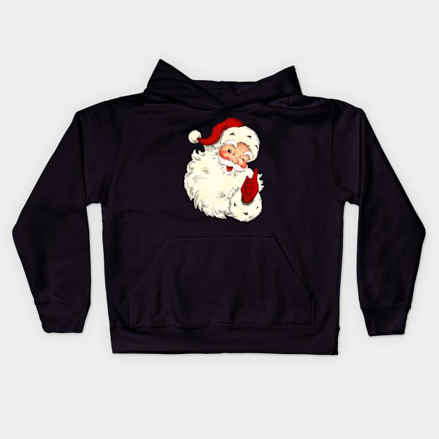 Vintage Santa No. 4 Kids Hoodie by LMHDesigns